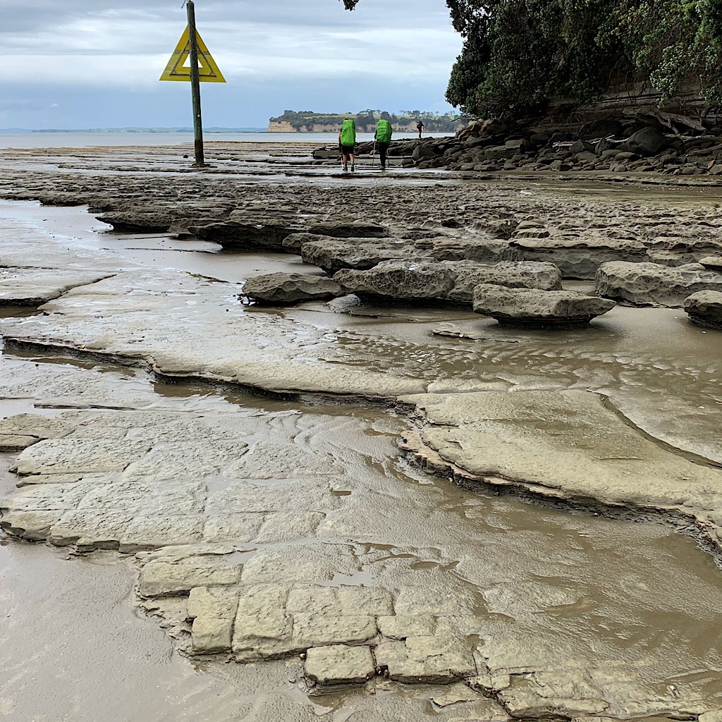 The beautiful rock spit near Dacre Point only crossable at low tide.